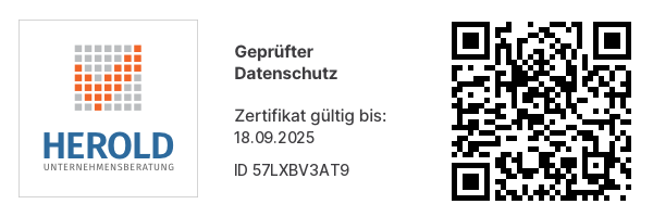 Digitales Datenschutzzertifikat docufly GmbH